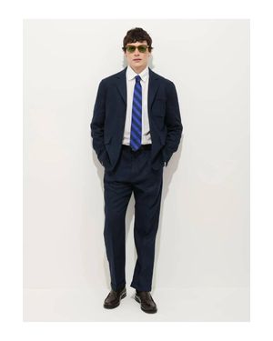 Alex Mill Mercer Linen Jacket Lightweight Blazer - Blue