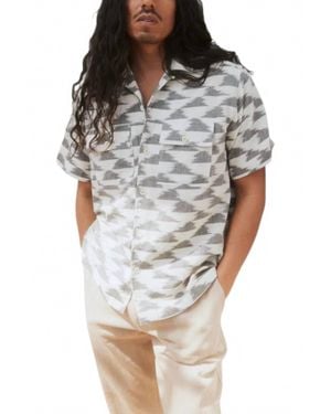 Umber & Ochre Harshil Two Pocket Short Sleeve Shirt - Gray