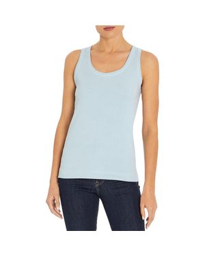 Three Dots Stretch Scoop Neck Tank Top - Blue