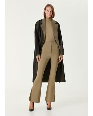 Pcfg Cotton Flared Skinny Pant - Natural
