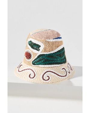ALÉMAIS Velora Raffia Bucket Hat - Multicolor