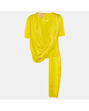 ROKSANDA Satin Drape Top - Yellow