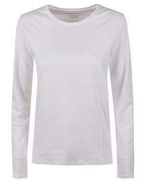 Majestic Filatures Long-Sleeved Top With Round Neckline - White