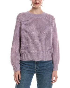 Michael Stars Indra Crewneck Wool-Blend Sweater - Purple