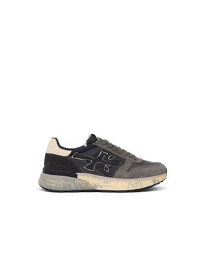 Premiata 'Mick 8433' Suede Blend Sneakers - Gray