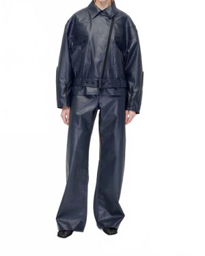 Stine Goya Wide Leg Trouser Pants - Blue