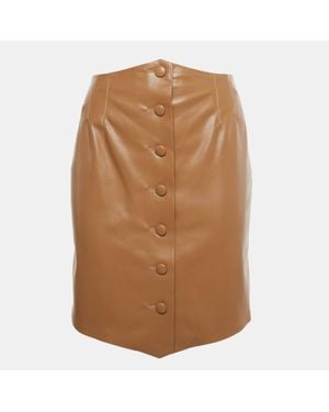 Nanushka Faux Leather Mini Skirt - Brown