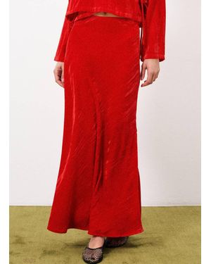FRNCH Colomba Maxi Skirt - Red