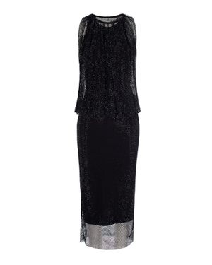 Sportmax Mesh Dress With Crystals - Black