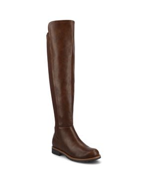 Journee Collection Journee Morrigan Stretch Over-The-Knee Casual Boots - Brown