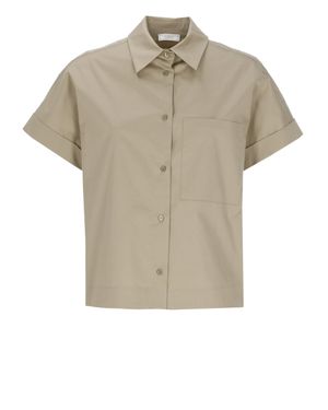 Peserico Cotton Embellished Shirt - Multicolor