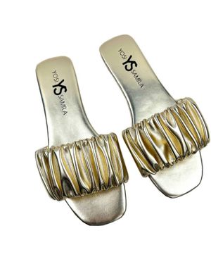 Yosi Samra Naomi Ruched Sandal - Green