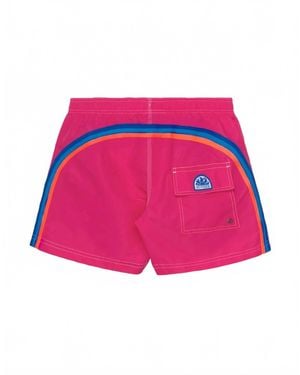 Sundek Iconic Taffeta Swim Shorts - Red