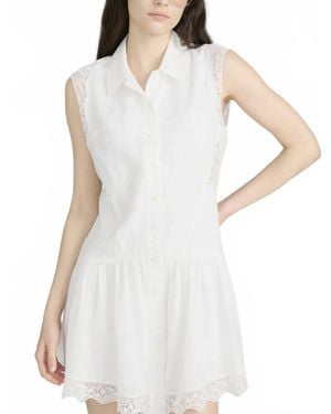 FRAME Embroidered Day Mini Dress - White