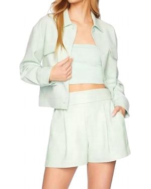 Susana Monaco Faux Leather Pleated Shorts - Multicolor