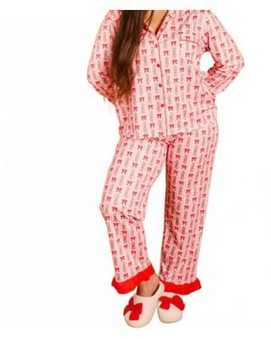 The Darling Effect Sweet Dreams Pajama Pants Set - Red
