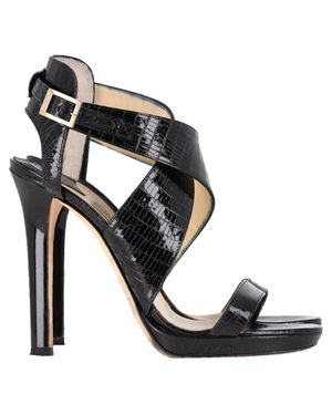 Jimmy Choo Cross-Strap Sandal Heels - Black