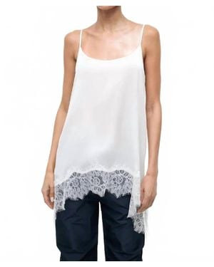 STAUD Chloe Silk Cami Top - Blue