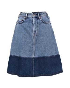Acne Studios Halona Two-Toned Midi Skirt - Blue
