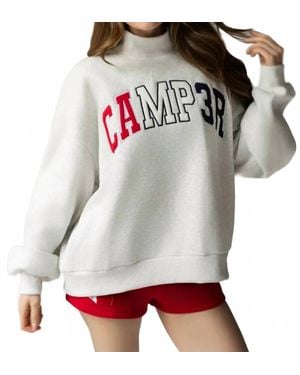 The Happy Camp3r Usa Mockneck Sweatshirt - Gray