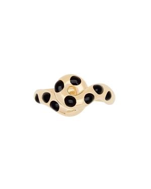 Bea Bongiasca Chonky Wave Polka Dots Ring - White