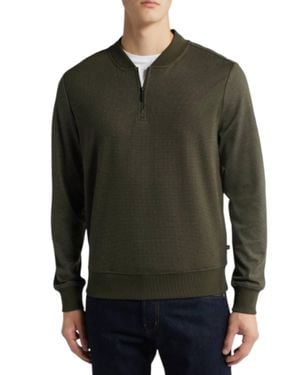 Robert Barakett Gawler Quarter Zip Pullover - Green