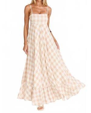 Showpo Yh Co Empire Waist Katrien Maxi Dress - Natural