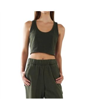 Les Tien Kerry Crop Tank - Green