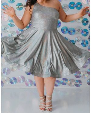 Sydney's Closet Plus Cocktail Dress - Gray