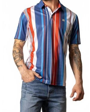 Kimes Ranch Stripe Rein Polo Shirt - Blue