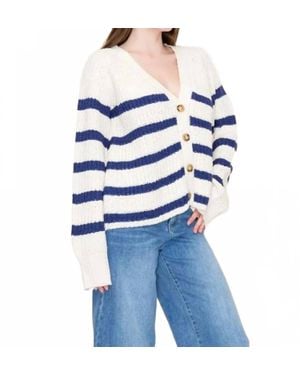 White Birch Layering Up Knit Long Sleeve Cardigan - Blue