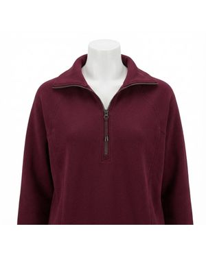 Spanx Air Essentials Half Zip Sweater - Red