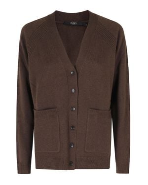 Seventy Loose-Fit V-Neck Wool-Blend Cardigan - Brown