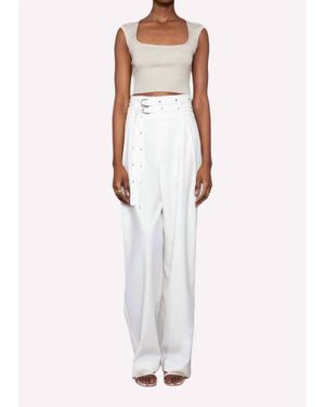 NonChalant Label Demi Crop Top - White