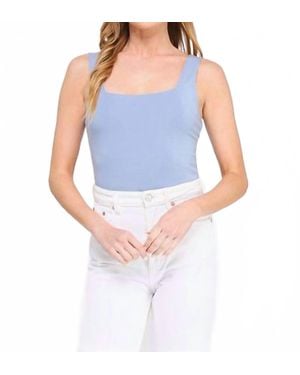 Allie Rose Kit Smooth Tank Bodysuit - Blue