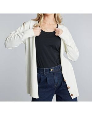 DOWNEAST Classic Long Sleeve Cardigan - Blue