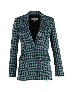 Diane von Furstenberg Petra Jacquard Blazer - Green
