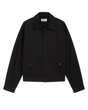 Pence Luis Cropped Button Up Jacket - Black
