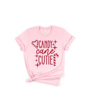 FOX & OWL APPAREL Candy Cane Cutie Tee - Pink