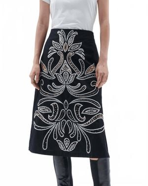 Figue Sloane Cotton Skirt - Black