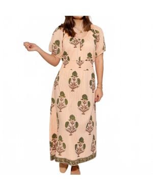 Ivy Jane Seersucker Midi Dress - Natural