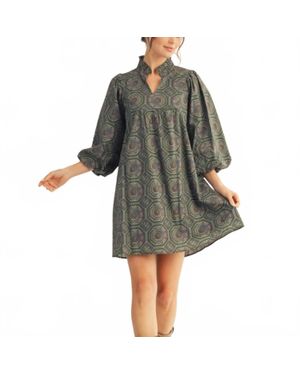 Jodifil Boho Print Dress - Gray