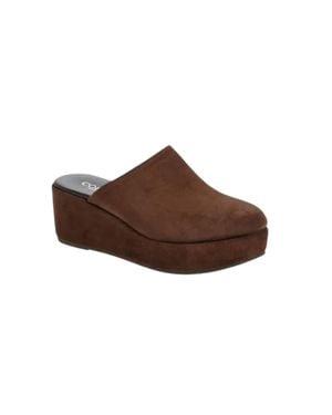 Cordani Camryn T Moro Suede Mules - Brown