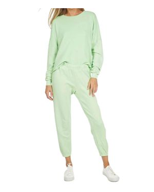 Michael Lauren Travis Crop Pullover - Green