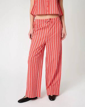 WeWoreWhat Tie Waist Pant - Red