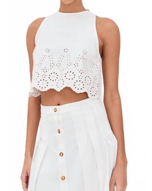Kika Vargas Gemma Sleeveless Top - White
