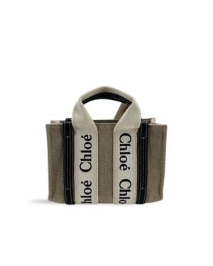 Chloé Woody Mini Tote Bag - Black