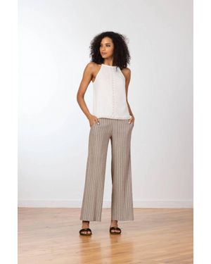Avenue Montaigne Grace Linen Pant - Multicolor