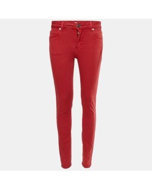 Sandro Cotton Drill Slim Fit Jeans /Waist - Red