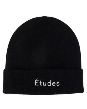 Etudes Studio Wool-Blend Logo Beanie - Black